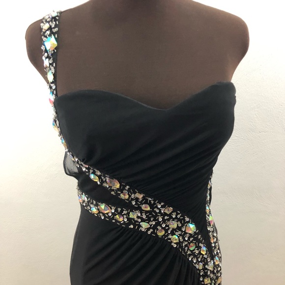 DEB | Black Formal Dress - Picture 3 of 8